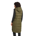 Khaki Green - Back - TOG24 Womens-Ladies Newall Padded Long Gilet