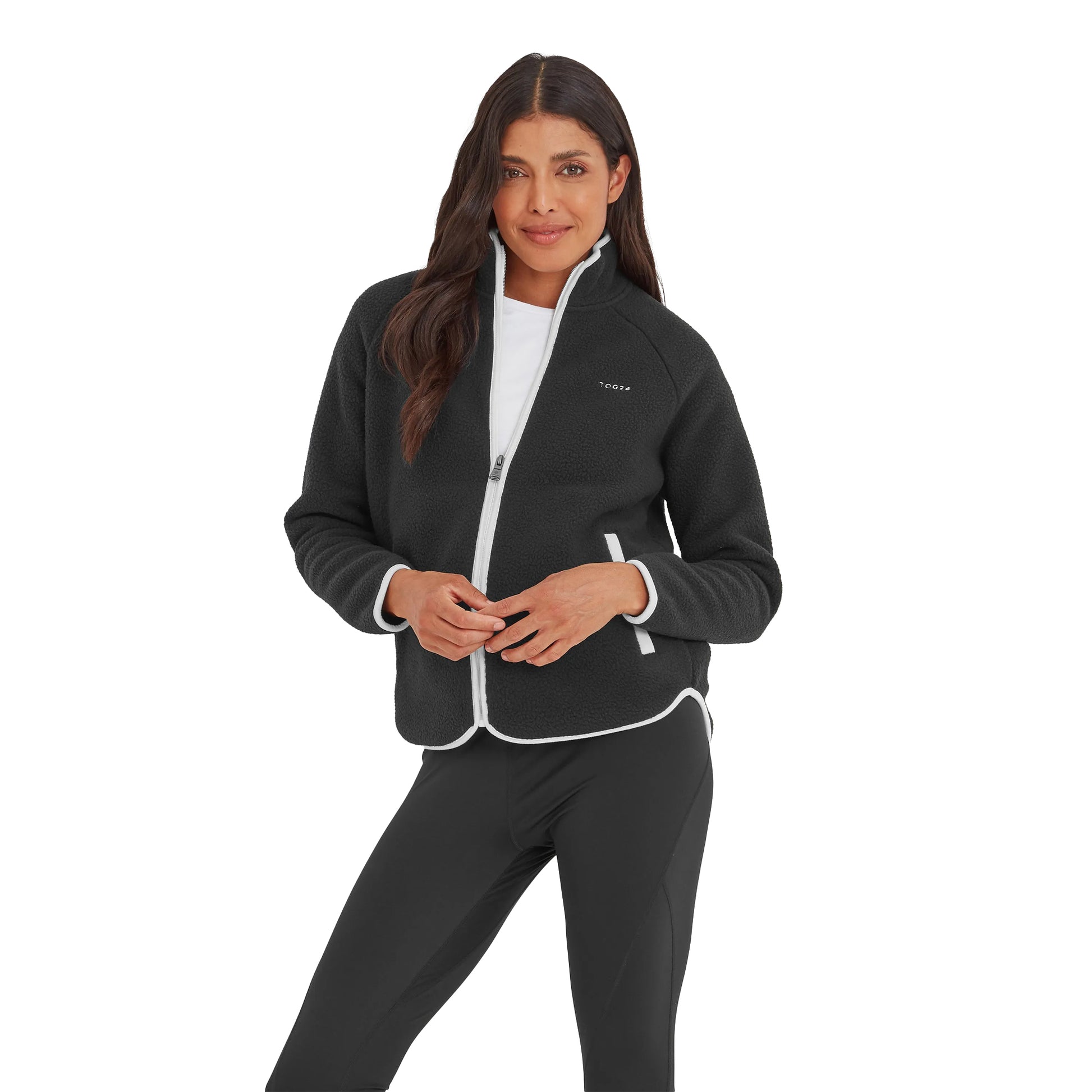 Black - Side - TOG24 Womens-Ladies Leving Sherpa Fleece Jacket