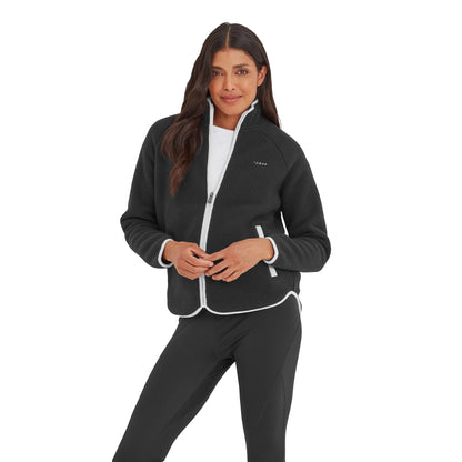 Black - Side - TOG24 Womens-Ladies Leving Sherpa Fleece Jacket