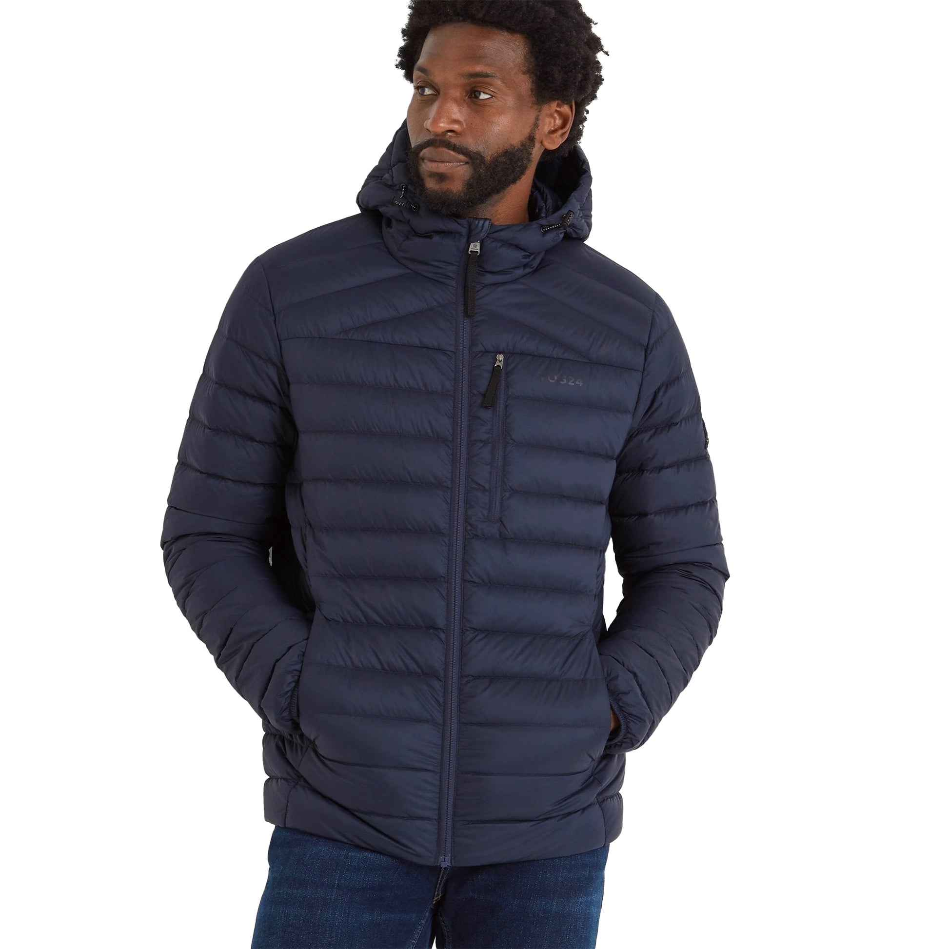 Dark Indigo - Side - TOG24 Mens North Hooded Down RDS Jacket
