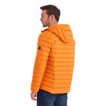 Dark Orange - Back - TOG24 Mens North Hooded Down RDS Jacket