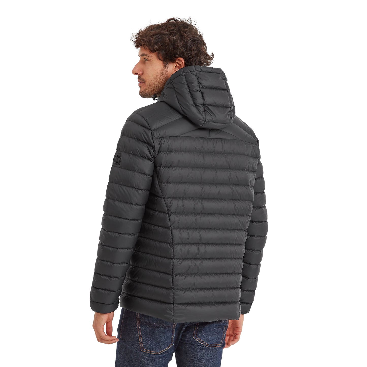 Black - Back - TOG24 Mens North Hooded Down RDS Jacket