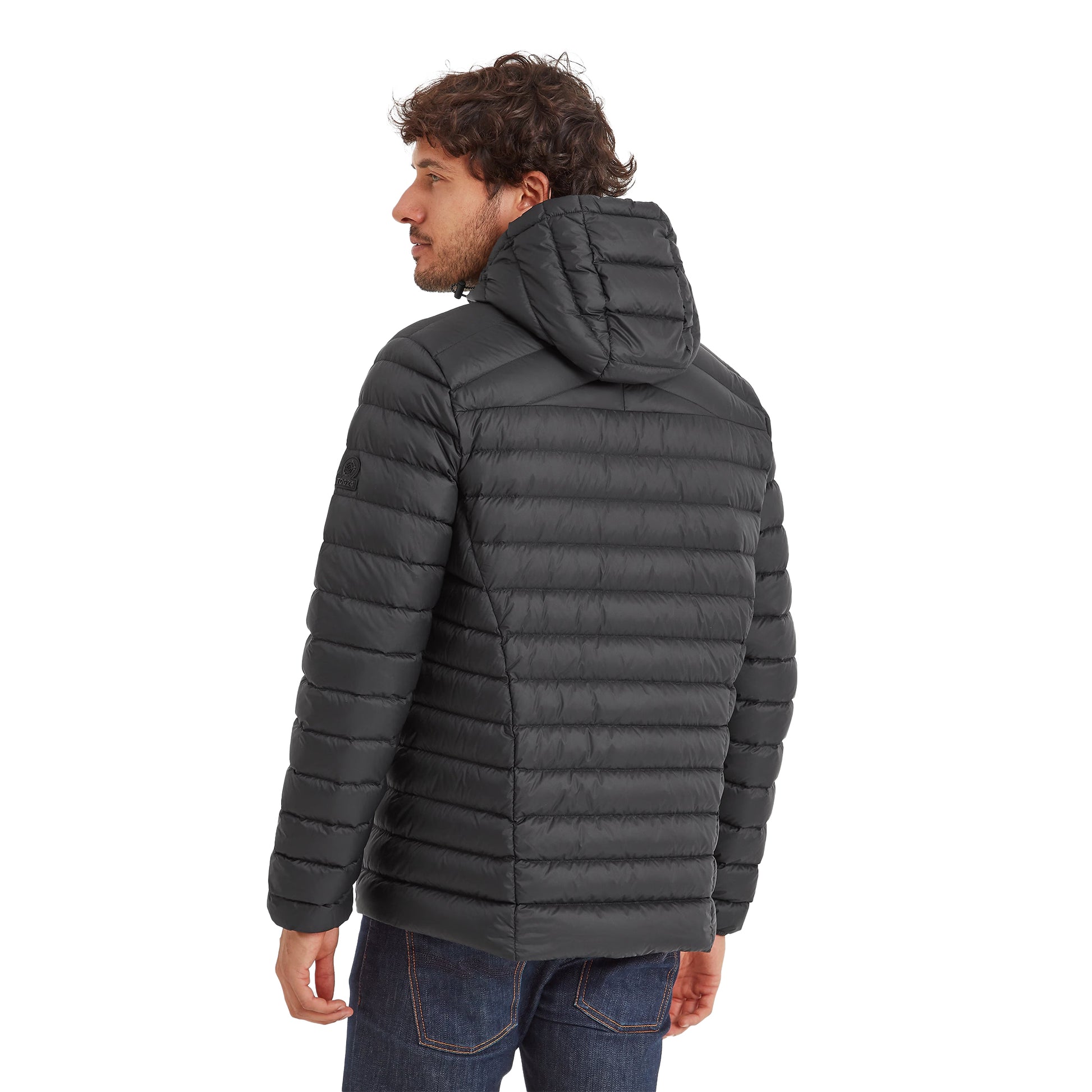 Black - Back - TOG24 Mens North Hooded Down RDS Jacket