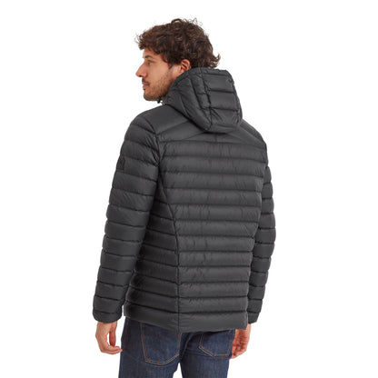 Black - Back - TOG24 Mens North Hooded Down RDS Jacket