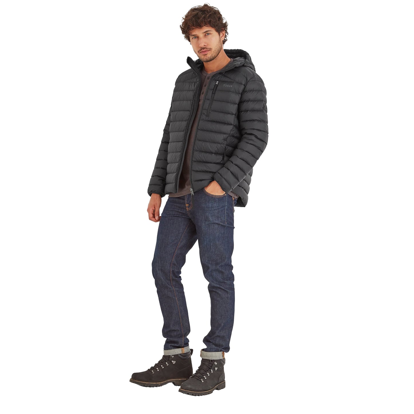 Black - Lifestyle - TOG24 Mens North Hooded Down RDS Jacket