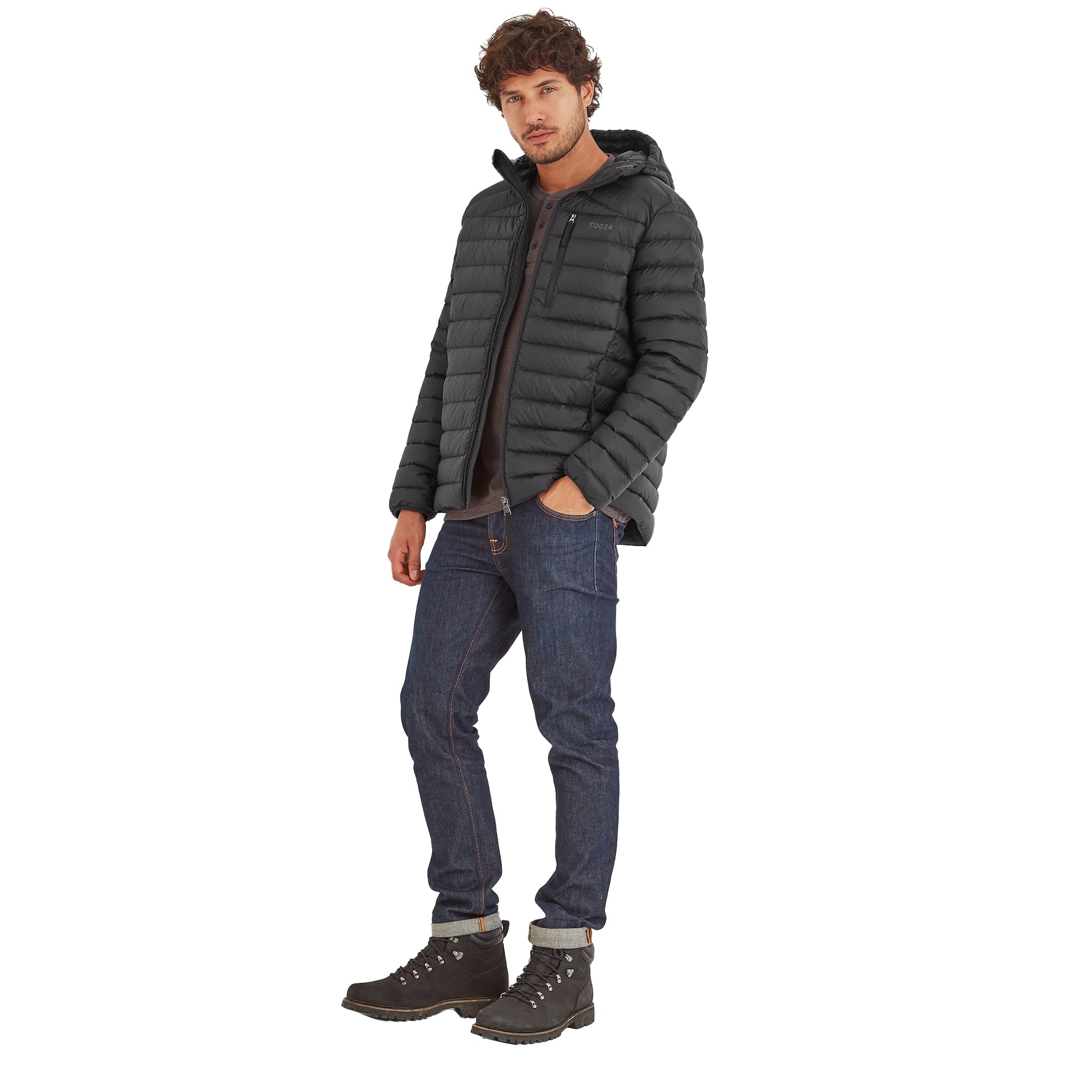 Black - Lifestyle - TOG24 Mens North Hooded Down RDS Jacket