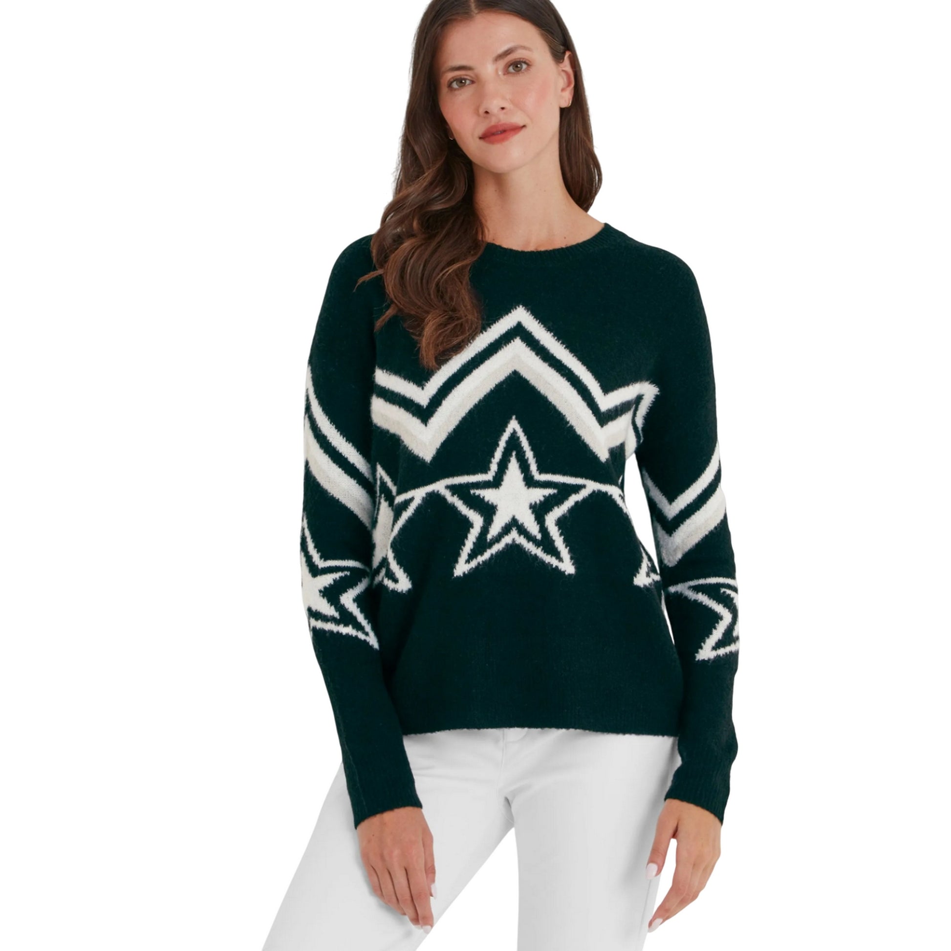 Black - Side - TOG24 Womens-Ladies Theresa Stars Knitted Jumper