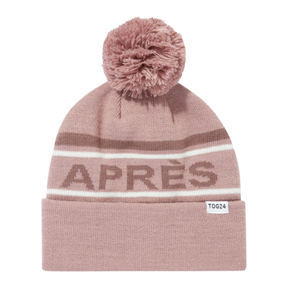 Faded Pink - Front - TOG24 Brixen Knitted Bobble Beanie