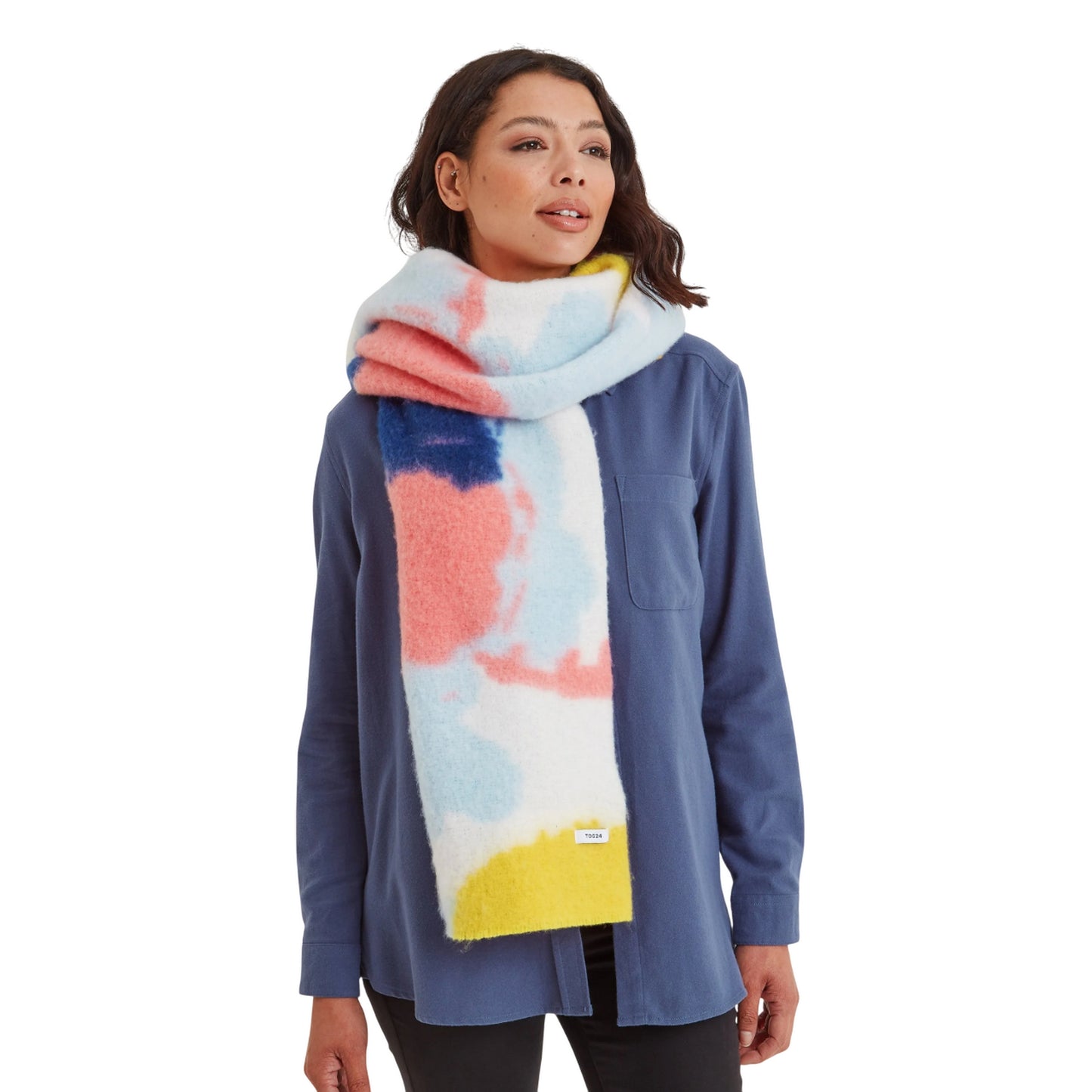 Multicoloured - Back - TOG24 Chrissy Abstract Woven Scarf