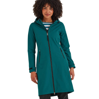 Deep Teal - Back - TOG24 Womens-Ladies Enya Long Length Soft Shell Jacket