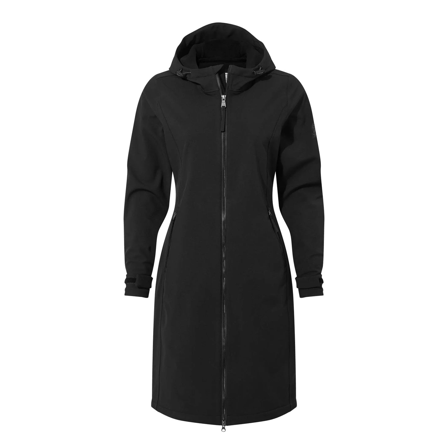 Black - Front - TOG24 Womens-Ladies Enya Long Length Soft Shell Jacket