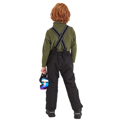 Black - Back - TOG24 Childrens-Kids Slalom Salopettes