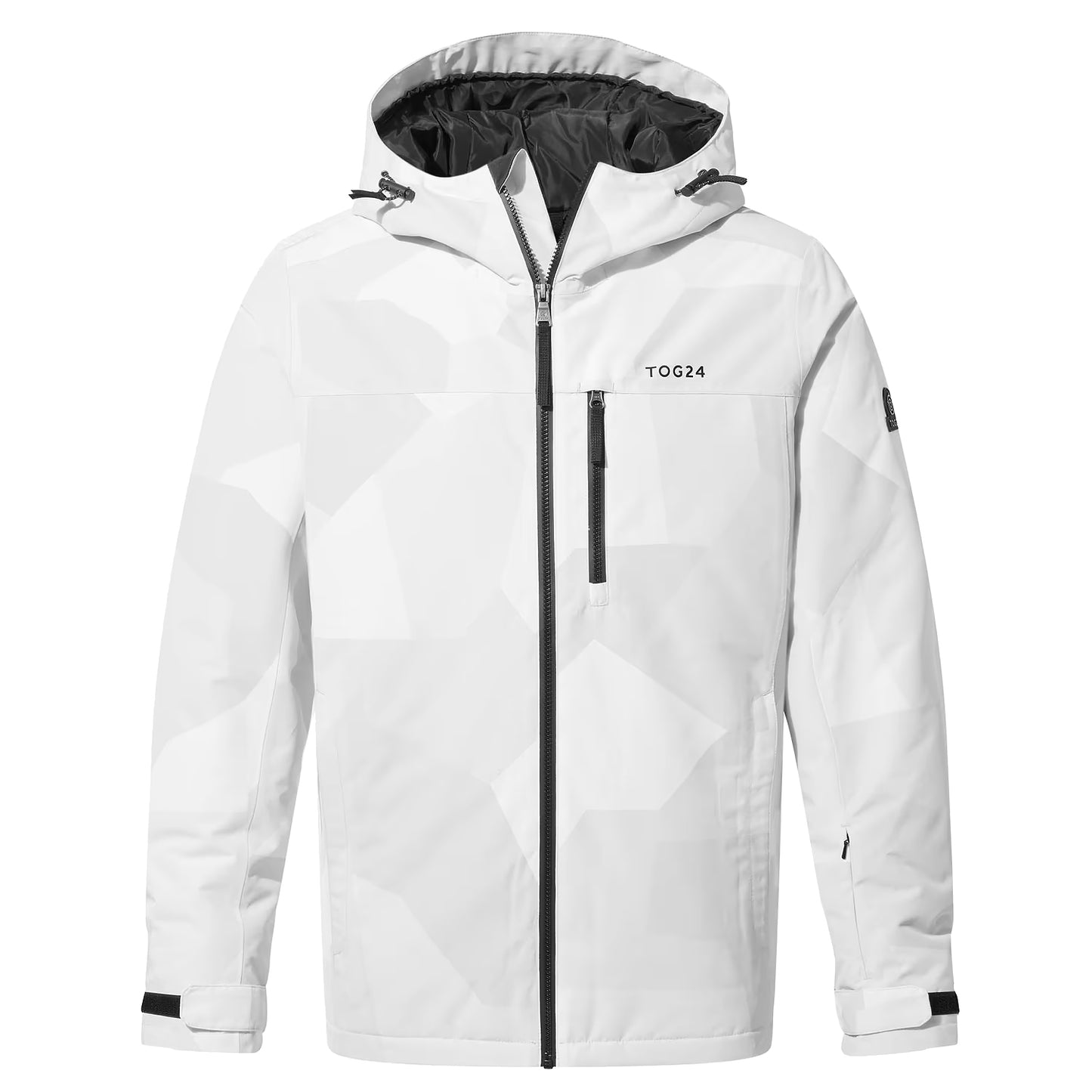 Light Grey - Front - TOG24 Mens Palisade Pixel Camo Ski Jacket