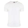 White - Front - FLOSO Mens Thermal Underwear Short Sleeve Vest Top (Viscose Premium Range)