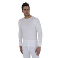 White - Front - Mens Thermal Underwear Long Sleeve T Shirt Top Polyviscose Range (British Made)