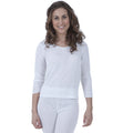 White - Front - Ladies-Womens Thermal Wear Long Sleeve T Shirt Polyviscose Range (British Made)