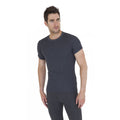 Charcoal - Front - Mens Thermal Underwear Short Sleeve T Shirt Polyviscose Range (British Made)