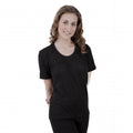 Black - Front - Ladies Thermal Wear Short Sleeve T Shirt Polyviscose Range (British Made)