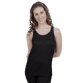 Black - Front - Ladies Thermal Wear Sleeveless Vest Polyviscose Range (British Made)