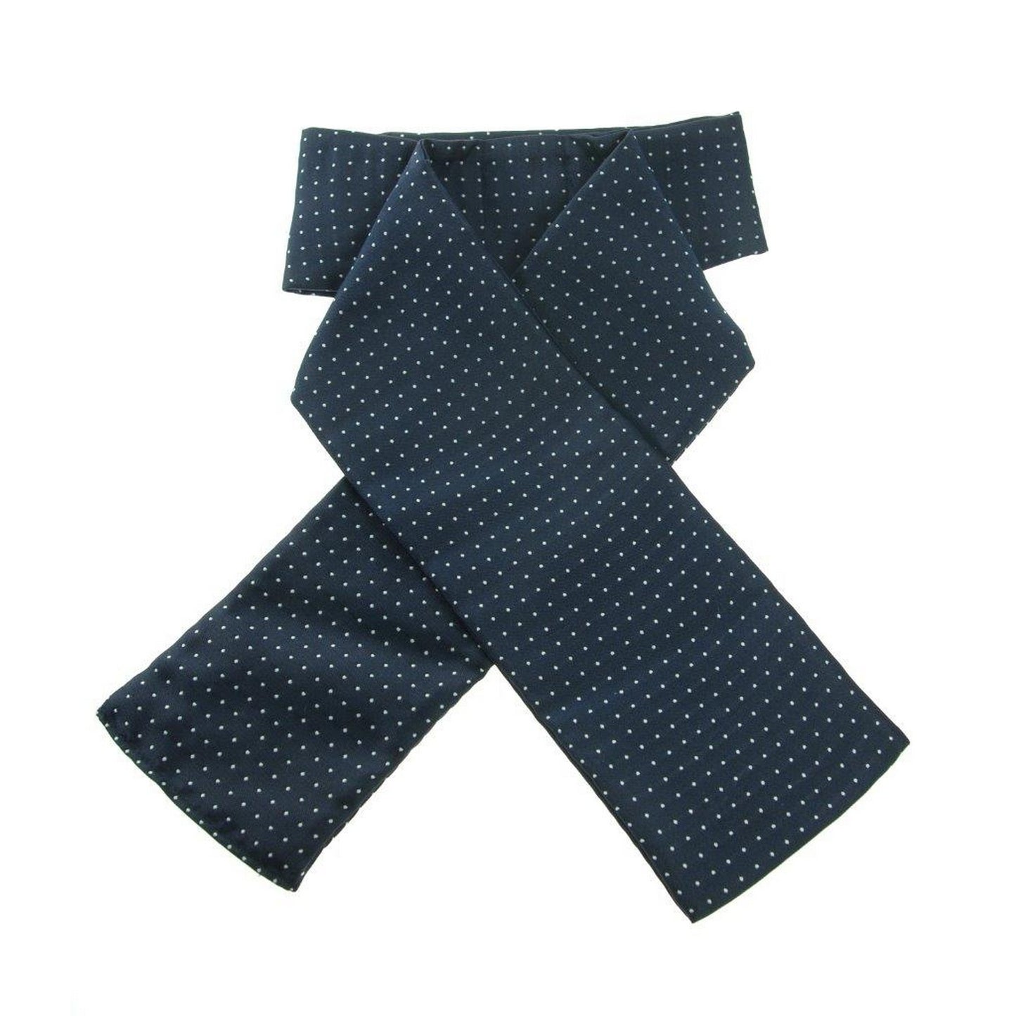 Navy-White - Front - ShowQuest Pin Spot Ready Tied Stock