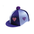 Purple-Lilac - Front - Capz Heartz & Pom Pom Motif Cap Cover