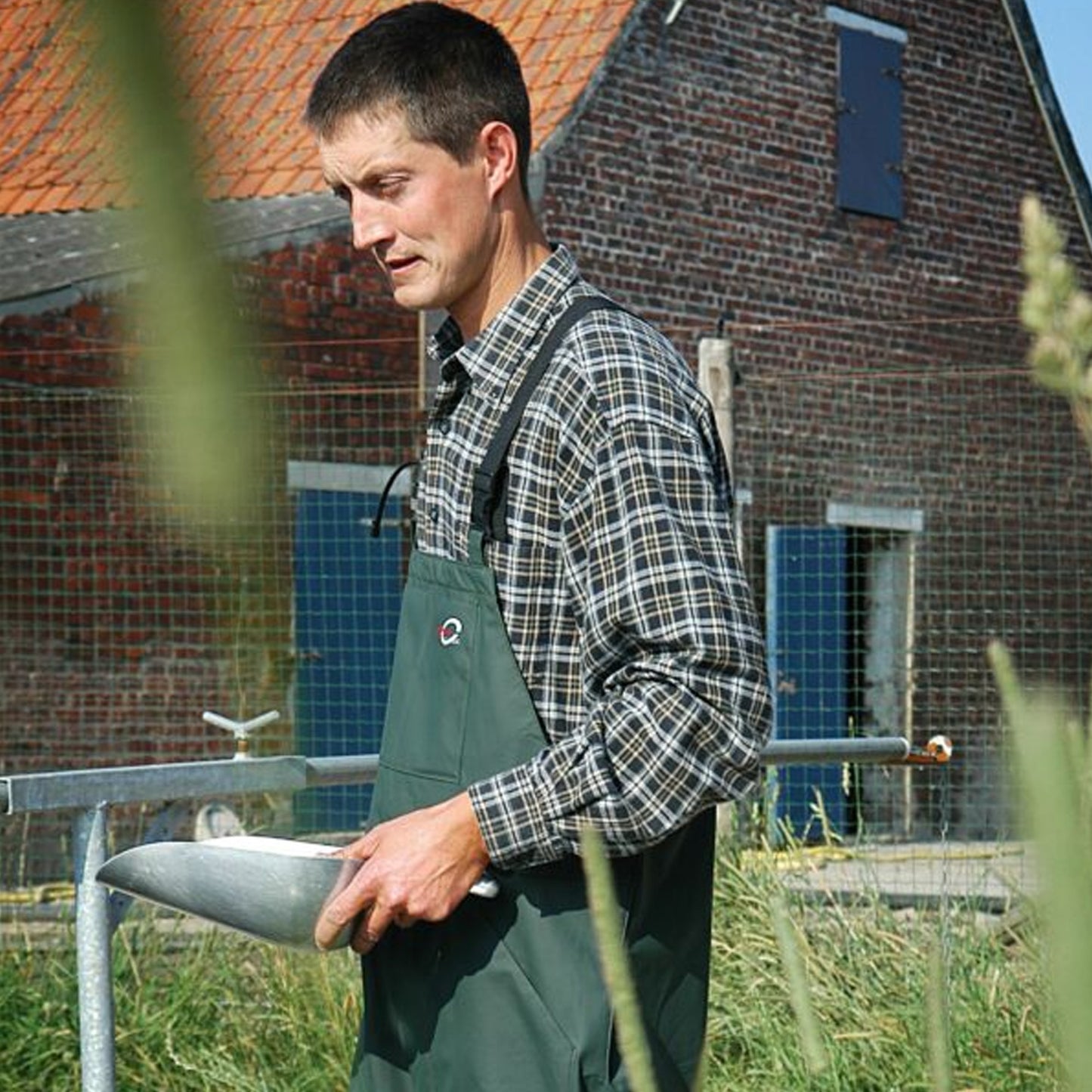Khaki Green - Back - Sioen Unisex Adult Bandung Flexothane Bib And Brace Trouser