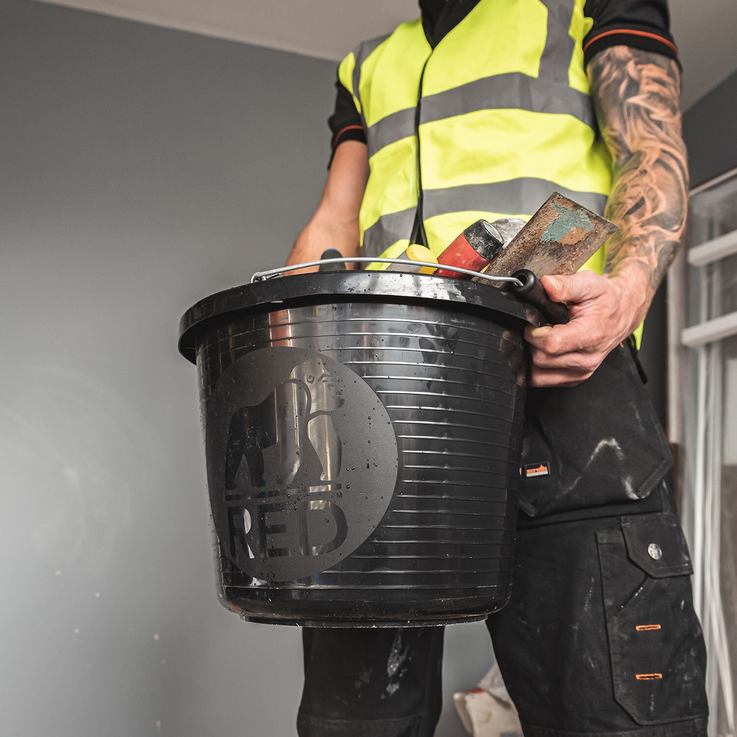 Black - Back - Red Gorilla Premium Bucket