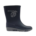 Blue-Grey - Back - Dunlop Childrens-Kids Elephant Wellington Boots