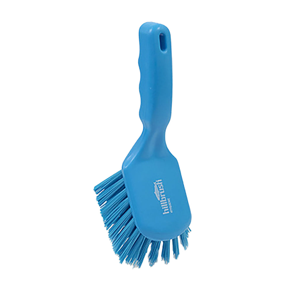 Blue - Front - Hillbrush Short Handled Stiff Brush