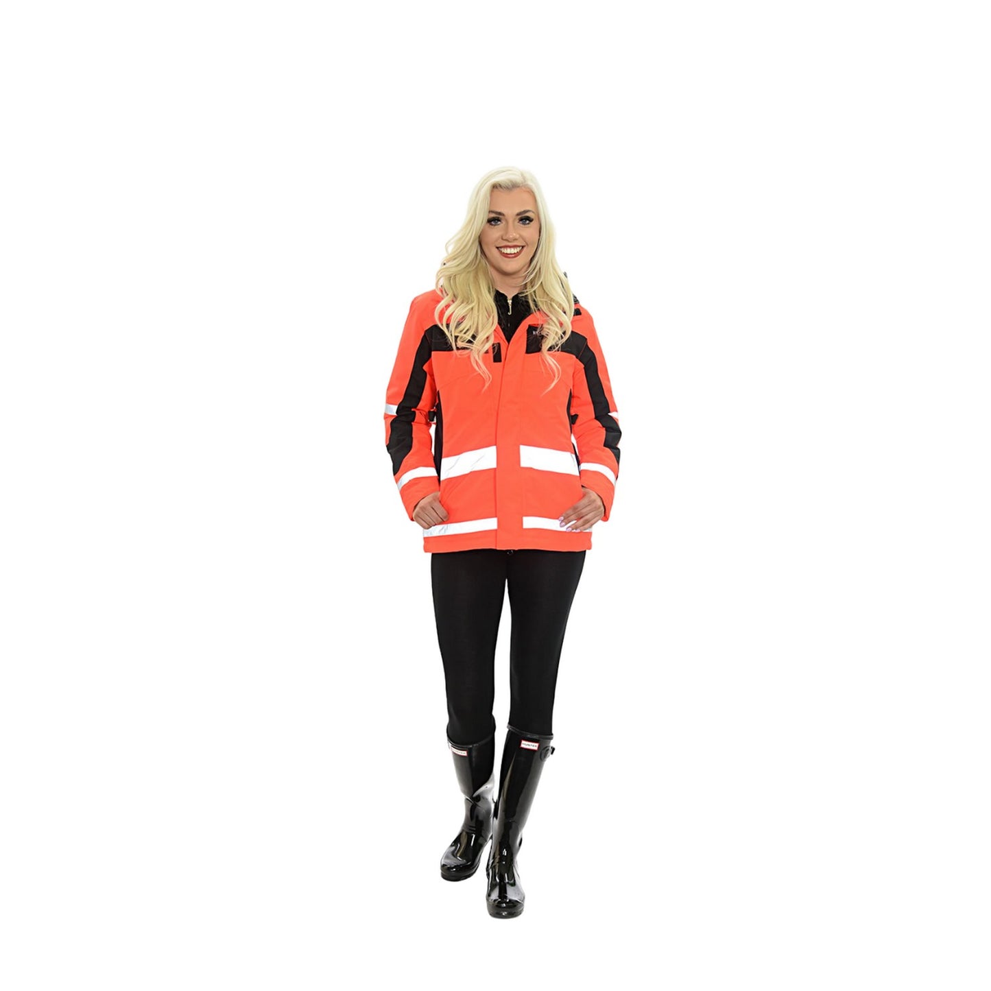 Red - Side - Equisafety Womens-Ladies Inverno Winter Horse Riding Jacket