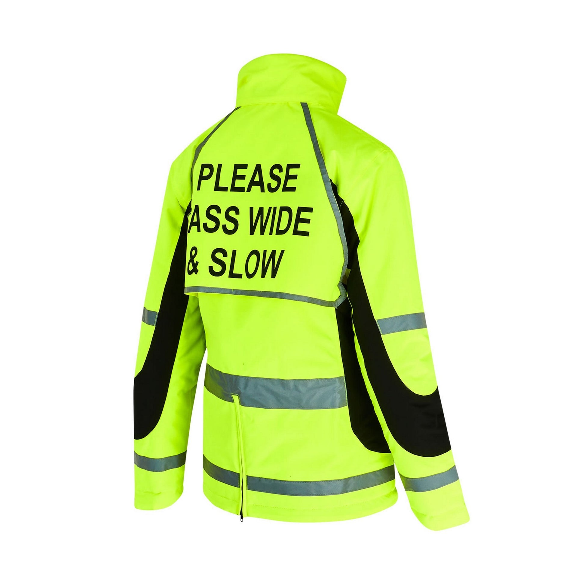 Yellow - Back - Equisafety Womens-Ladies Inverno Winter Horse Riding Jacket