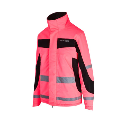 Pink - Front - Equisafety Womens-Ladies Inverno Winter Horse Riding Jacket