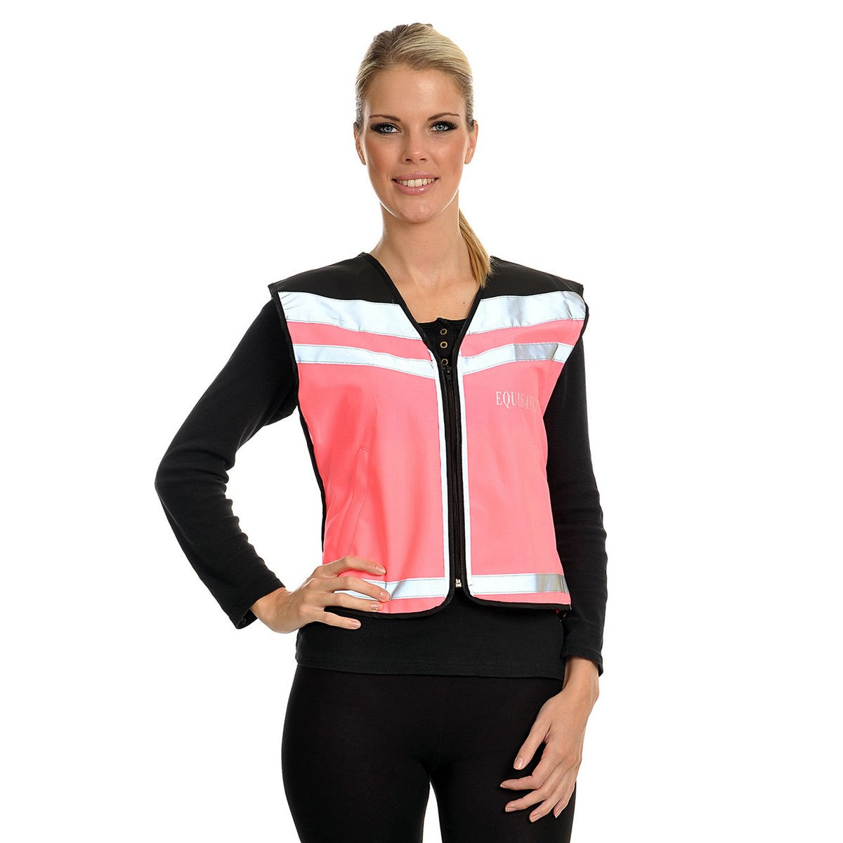 Pink - Front - Equisafety Unisex Adult Air Hi-Vis Waistcoat