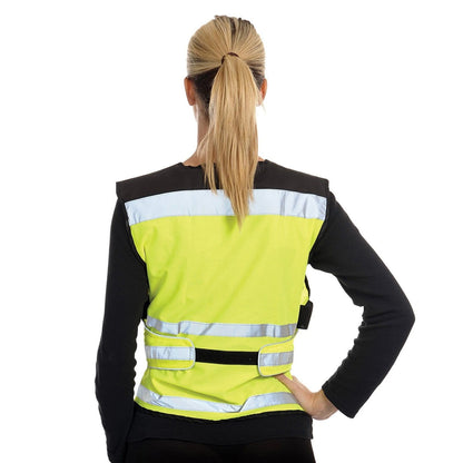 Yellow - Back - Equisafety Unisex Adult Air Hi-Vis Waistcoat