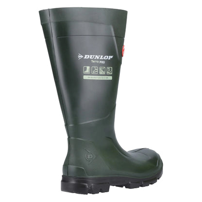 Green - Back - Dunlop Unisex Adult Purofort TerraPRO Wellington Boots