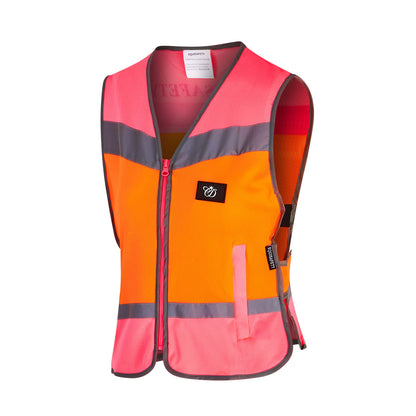 Pink-Orange - Front - Equisafety Unisex Adult Hi-Vis Vest