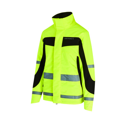 Yellow - Front - Equisafety Childrens-Kids Inverno Winter Horse Riding Jacket