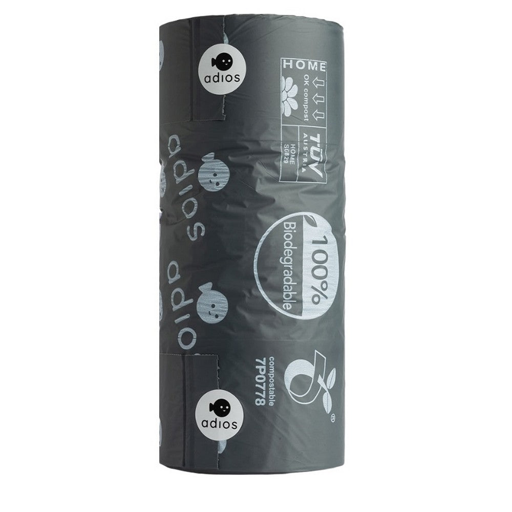 Black - Front - Adios Handle Poo Bag (Pack of 120)