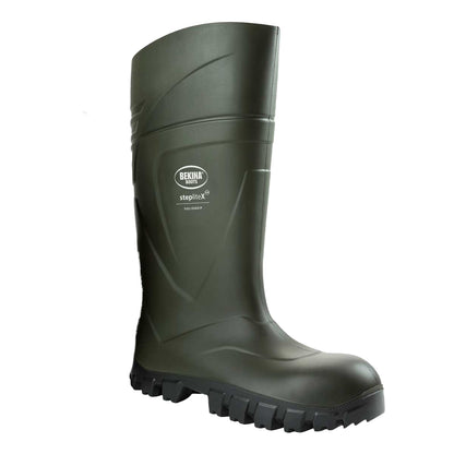 Green-Black - Front - Bekina Unisex Adult StepliteX Solidgrip O4 Wellington Boots