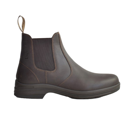 Brown - Front - Brogini Unisex Adult Kingham Oiled Leather Pull-On Yard Boots