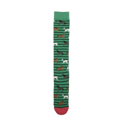 Green - Front - Bartleby Womens-Ladies Funky Horse Socks