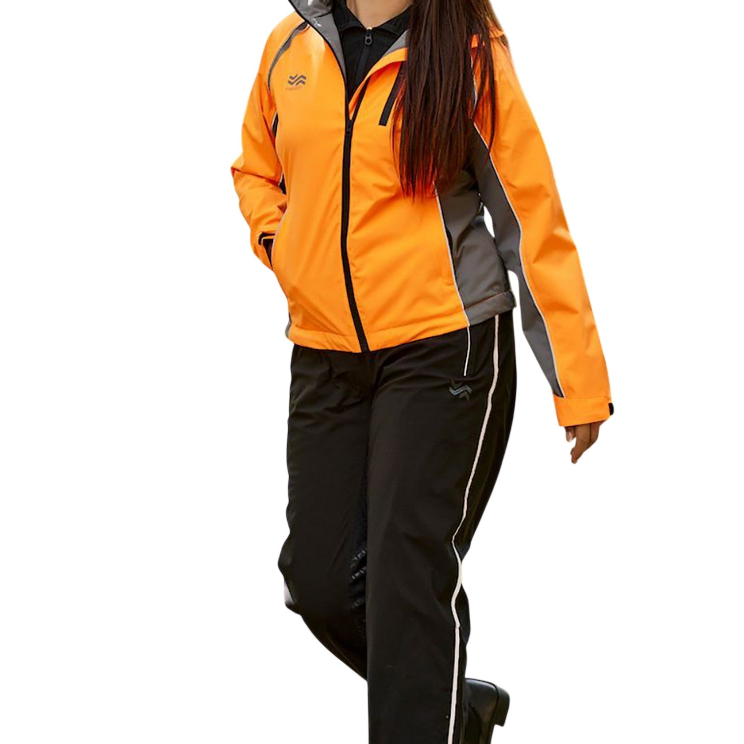 Black-Grey - Front - Firefoot Womens-Ladies Fleece Lined Waterproof Over Trousers