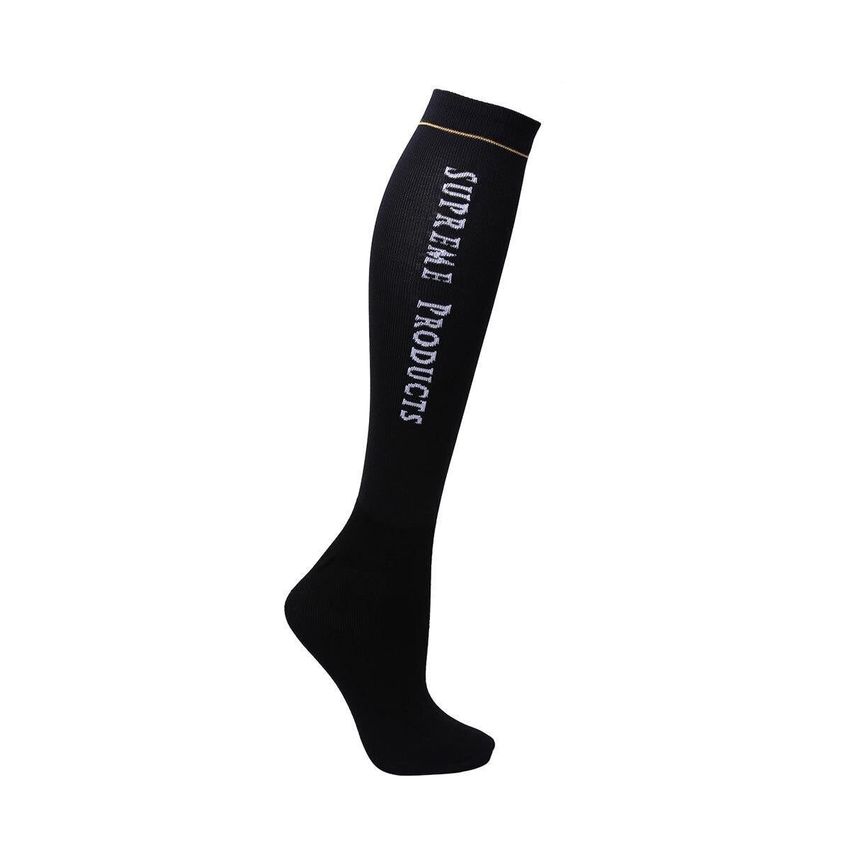 Black - Front - Supreme Products Childrens-Kids Thin Show Socks