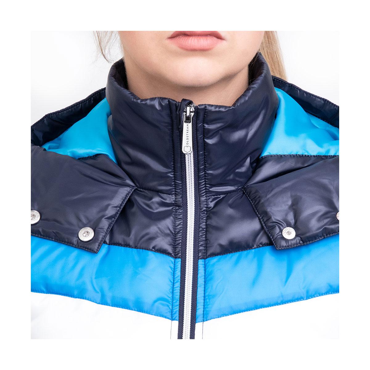 Navy-White-Blue - Side - Coldstream Womens-Ladies Southdean Quilted Coat