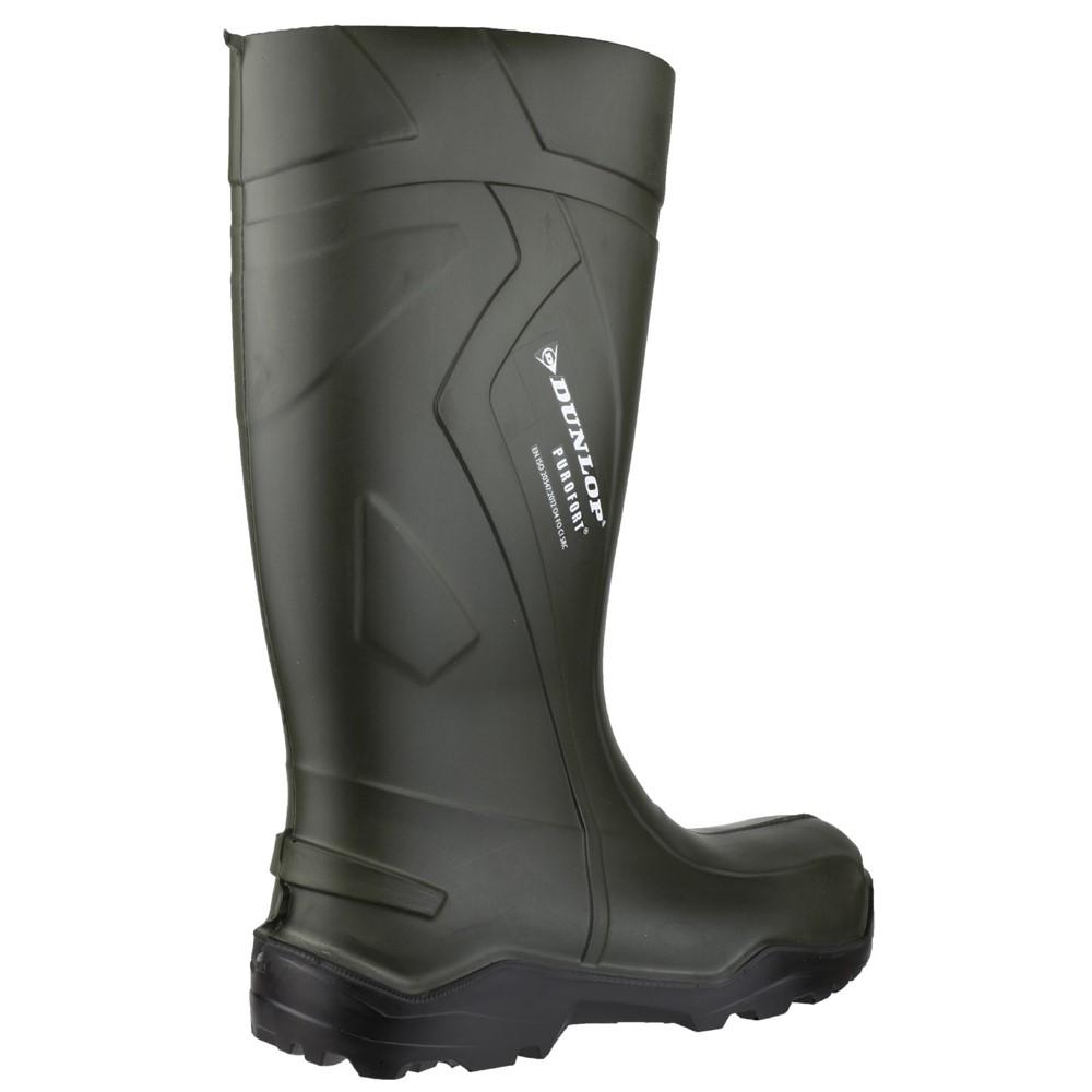 Green - Back - Dunlop Unisex Adult Purofort Plus Wellington Boots