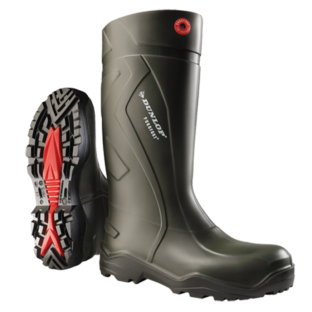 Green - Lifestyle - Dunlop Unisex Adult Purofort Plus Wellington Boots