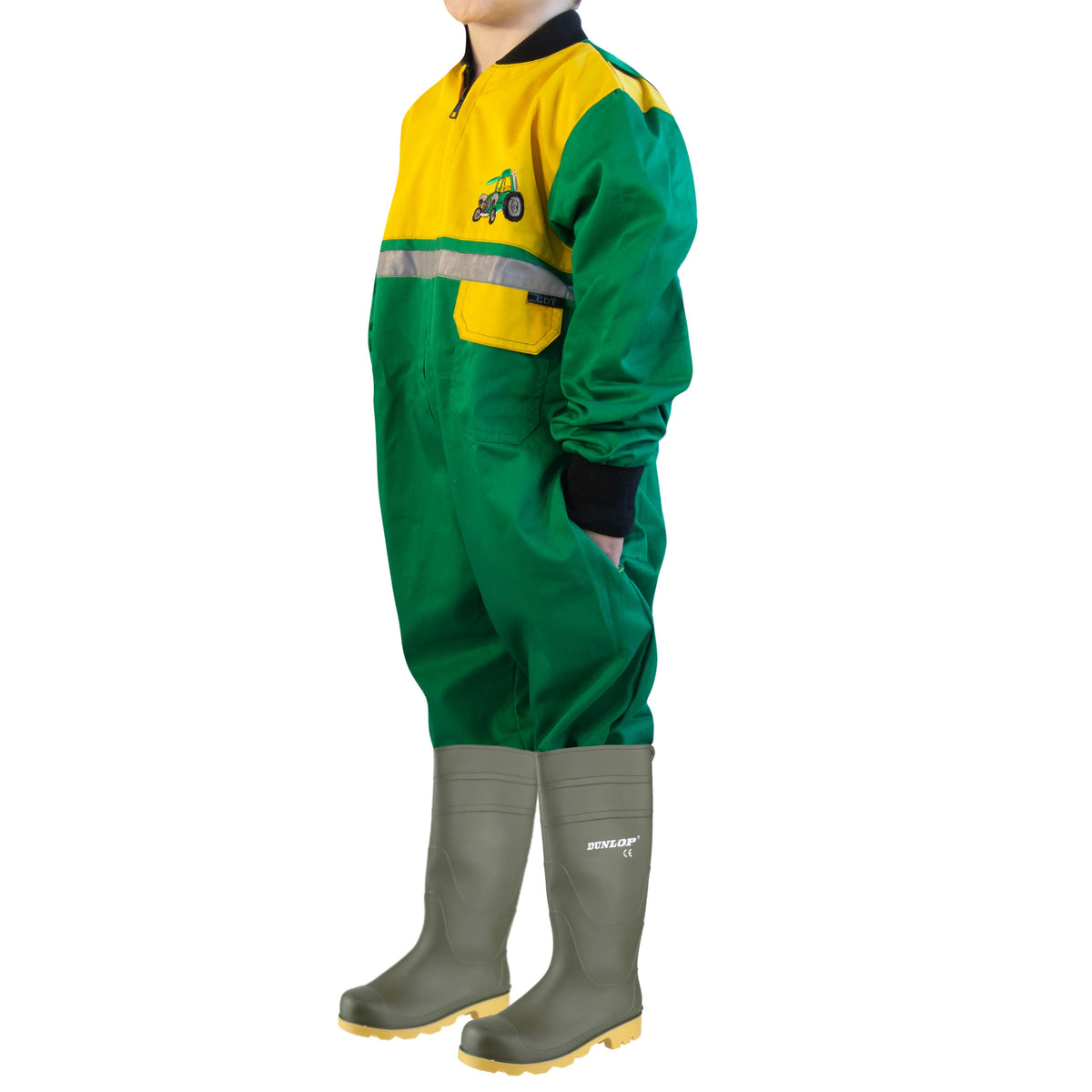 Green - Side - Dunlop Mens Unisex Universal Wellington Boots