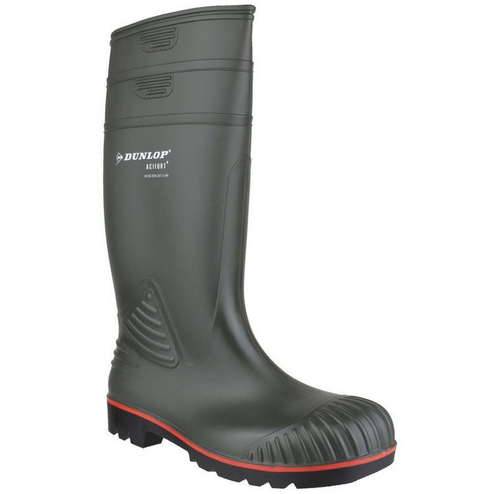 Green - Front - Dunlop Mens Acifort Heavy Duty Full Safety Wellies