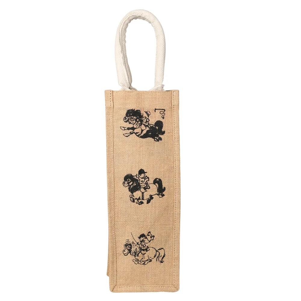 Natural - Side - Hy Thelwell Collection Hessian Tote Bag