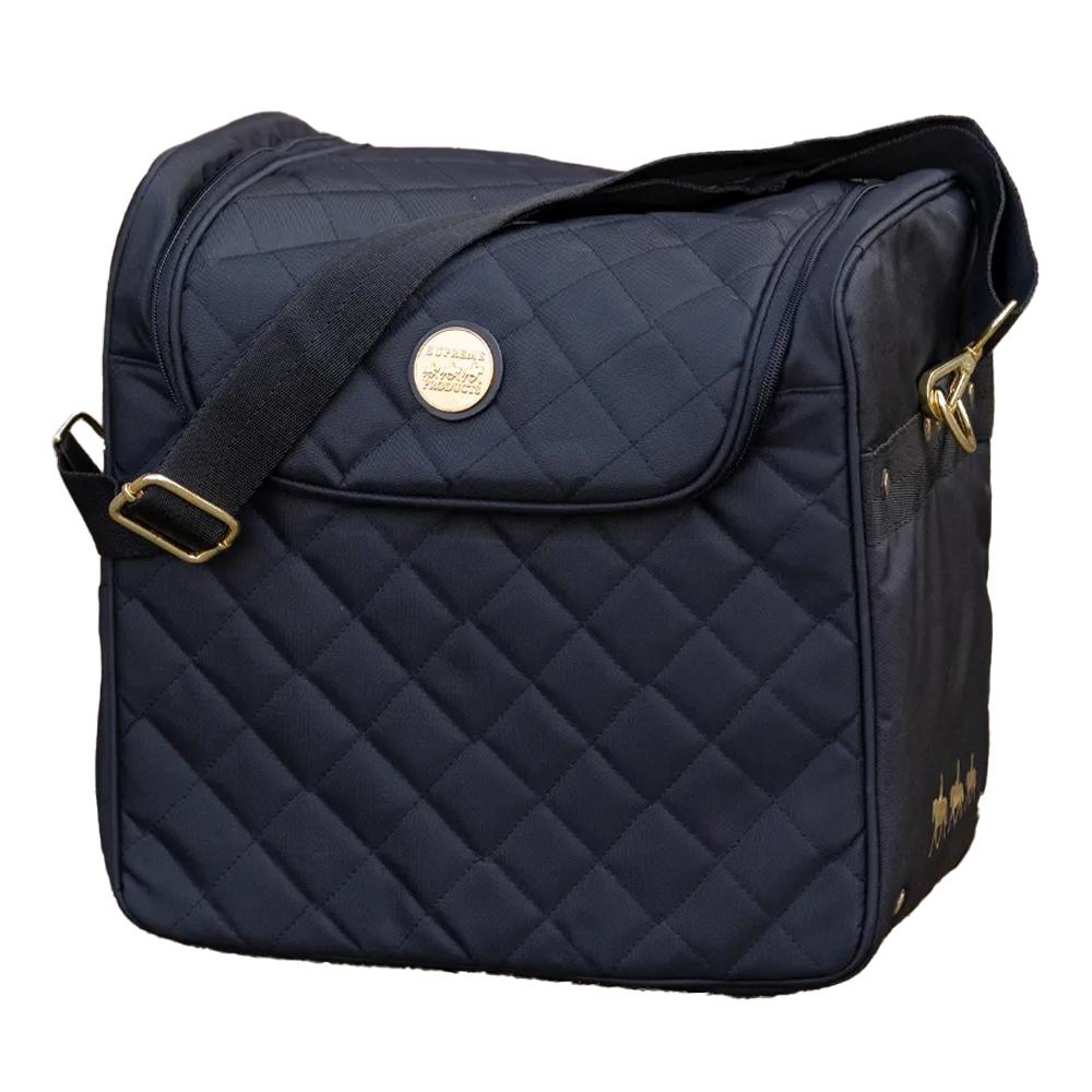 Black-Gold - Front - Supreme Products Royal Occasion Show Leather Bag